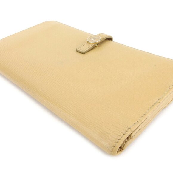 Chanel Purse Coco Button Beige Leather Authentic Used L2619 - Picture 3 of 8